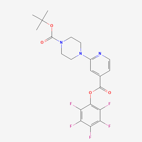 944450-81-1 tert-butyl 4-[4-(2,3,4,5,6-pentafluorophenoxy)carbonylpyridin-2-yl]piperazine-1-carboxylate chemical structure