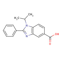 1225215-17-7 2-phenyl-1-propan-2-ylbenzimidazole-5-carboxylic acid chemical structure