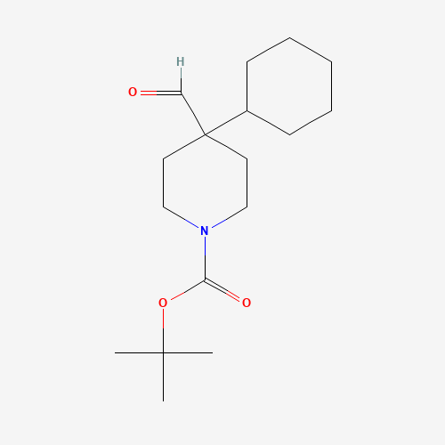 363192-22-7 tert-butyl 4-cyclohexyl-4-formylpiperidine-1-carboxylate chemical structure