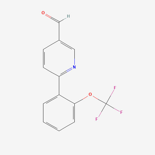 898405-31-7 6-[2-(trifluoromethoxy)phenyl]pyridine-3-carbaldehyde chemical structure