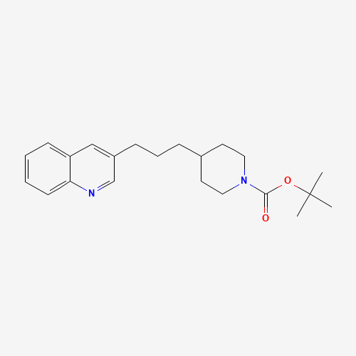 301185-17-1 tert-butyl 4-(3-quinolin-3-ylpropyl)piperidine-1-carboxylate chemical structure