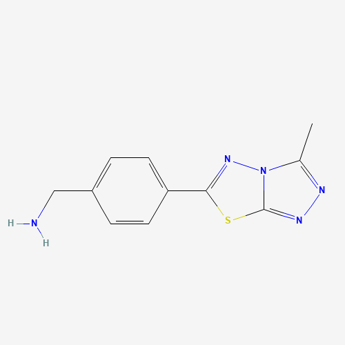 875001-46-0 [4-(3-methyl-[1,2,4]triazolo[3,4-b][1,3,4]thiadiazol-6-yl)phenyl]methanamine chemical structure