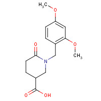 1356405-59-8 1-[(2,4-dimethoxyphenyl)methyl]-6-oxopiperidine-3-carboxylic acid chemical structure