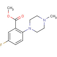 1256633-14-3 methyl 5-fluoro-2-(4-methylpiperazin-1-yl)benzoate chemical structure