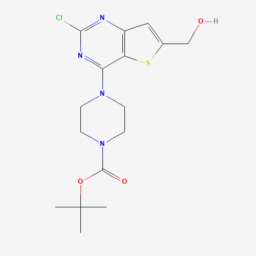 1235451-26-9 tert-butyl 4-[2-chloro-6-(hydroxymethyl)thieno[3,2-d]pyrimidin-4-yl]piperazine-1-carboxylate chemical structure