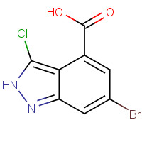 885523-72-8 6-bromo-3-chloro-2H-indazole-4-carboxylic acid chemical structure