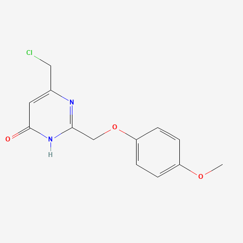 266679-47-4 6-(chloromethyl)-2-[(4-methoxyphenoxy)methyl]-1H-pyrimidin-4-one chemical structure