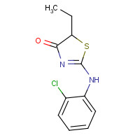 103795-43-3 2-(2-chloroanilino)-5-ethyl-1,3-thiazol-4-one chemical structure