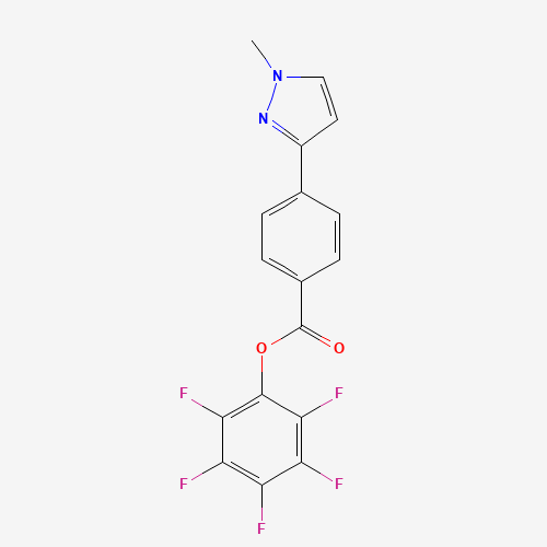 915707-42-5 (2,3,4,5,6-pentafluorophenyl) 4-(1-methylpyrazol-3-yl)benzoate chemical structure