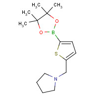 1218790-45-4 1-[[5-(4,4,5,5-tetramethyl-1,3,2-dioxaborolan-2-yl)thiophen-2-yl]methyl]pyrrolidine chemical structure