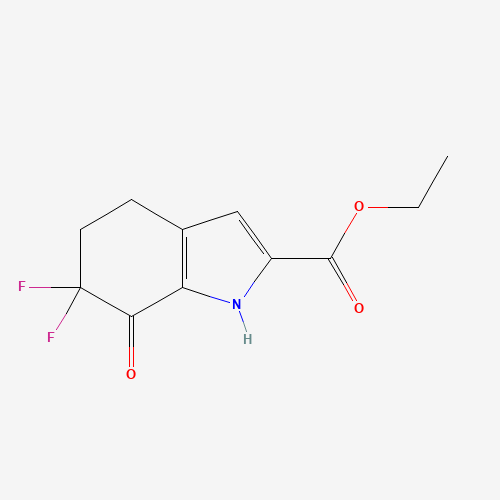 1433990-09-0 ethyl 6,6-difluoro-7-oxo-4,5-dihydro-1H-indole-2-carboxylate chemical structure