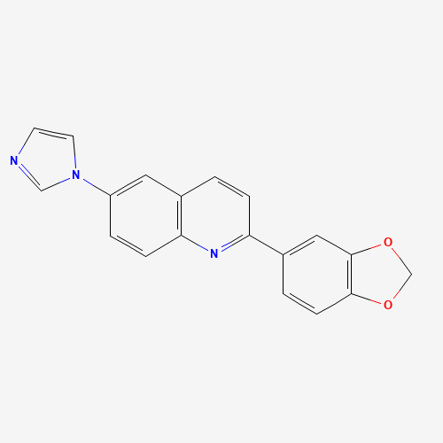 1201902-11-5 2-(1,3-benzodioxol-5-yl)-6-imidazol-1-ylquinoline chemical structure