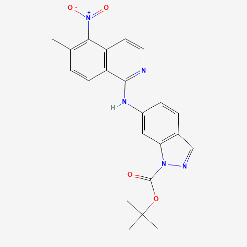 1446113-50-3 tert-butyl 6-[(6-methyl-5-nitroisoquinolin-1-yl)amino]indazole-1-carboxylate chemical structure