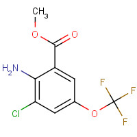 1003708-08-4 methyl 2-amino-3-chloro-5-(trifluoromethoxy)benzoate chemical structure