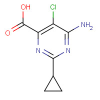 858955-50-7 6-amino-5-chloro-2-cyclopropylpyrimidine-4-carboxylic acid chemical structure