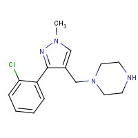 1460034-08-5 1-[[3-(2-chlorophenyl)-1-methylpyrazol-4-yl]methyl]piperazine chemical structure