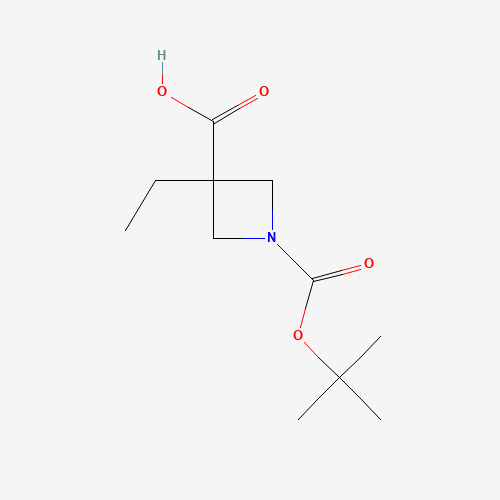 610791-06-5 3-ethyl-1-[(2-methylpropan-2-yl)oxycarbonyl]azetidine-3-carboxylic acid chemical structure