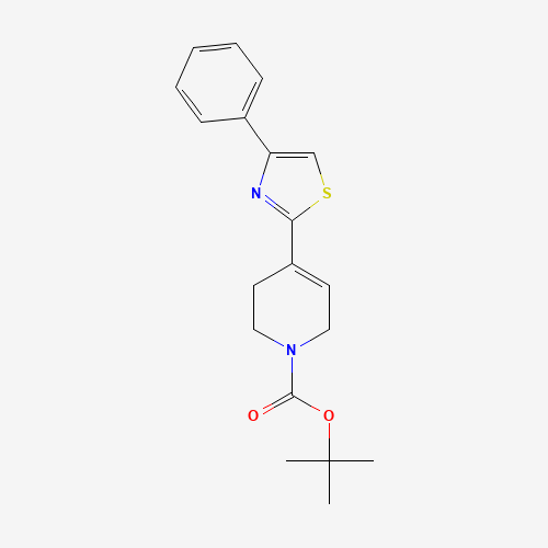 1332301-88-8 tert-butyl 4-(4-phenyl-1,3-thiazol-2-yl)-3,6-dihydro-2H-pyridine-1-carboxylate chemical structure