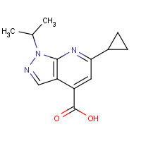 851288-57-8 6-cyclopropyl-1-propan-2-ylpyrazolo[3,4-b]pyridine-4-carboxylic acid chemical structure