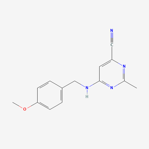 1266335-51-6 6-[(4-methoxyphenyl)methylamino]-2-methylpyrimidine-4-carbonitrile chemical structure