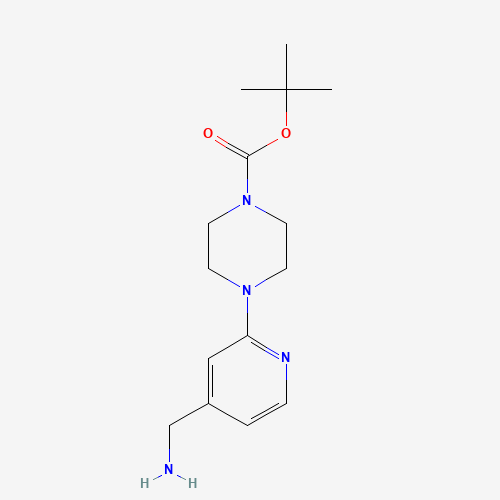 910036-87-2 tert-butyl 4-[4-(aminomethyl)pyridin-2-yl]piperazine-1-carboxylate chemical structure
