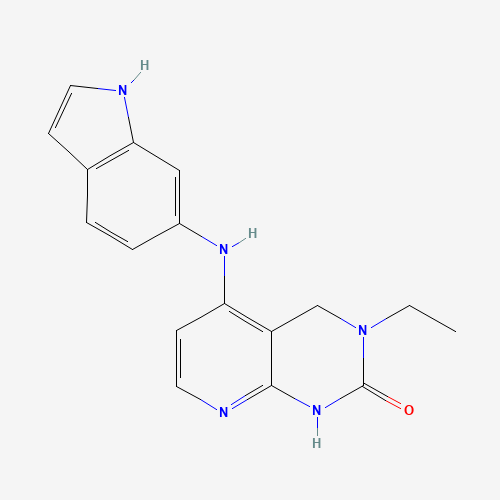 1265636-34-7 3-ethyl-5-(1H-indol-6-ylamino)-1,4-dihydropyrido[2,3-d]pyrimidin-2-one chemical structure