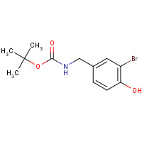 1313042-26-0 tert-butyl N-[(3-bromo-4-hydroxyphenyl)methyl]carbamate chemical structure