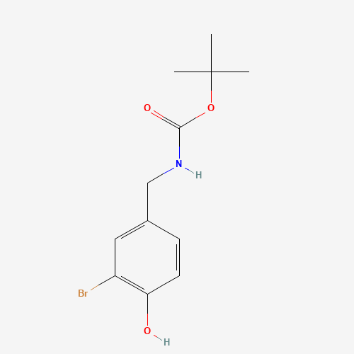 1313042-26-0 tert-butyl N-[(3-bromo-4-hydroxyphenyl)methyl]carbamate chemical structure