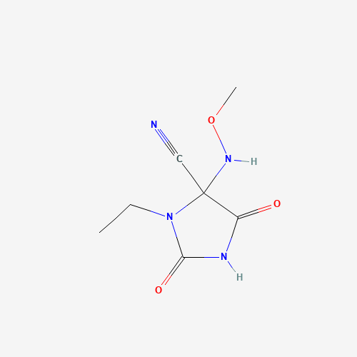 644972-55-4 3-ethyl-4-(methoxyamino)-2,5-dioxoimidazolidine-4-carbonitrile chemical structure