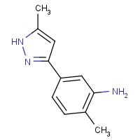 1232892-83-9 2-methyl-5-(5-methyl-1H-pyrazol-3-yl)aniline chemical structure