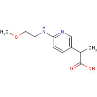 1419604-83-3 2-[6-(2-methoxyethylamino)pyridin-3-yl]propanoic acid chemical structure