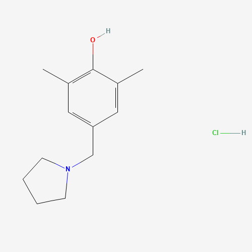 218796-04-4 2,6-dimethyl-4-(pyrrolidin-1-ylmethyl)phenol;hydrochloride chemical structure