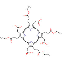 54090-85-6 2-[7,12,17-tris(carboxymethyl)-3,8,13,18-tetrakis(3-ethoxy-3-oxopropyl)-21,22-dihydroporphyrin-2-yl]acetic acid chemical structure