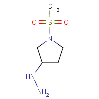 1393608-26-8 (1-methylsulfonylpyrrolidin-3-yl)hydrazine chemical structure