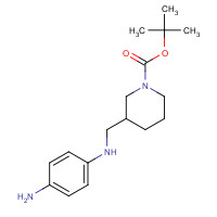 1159976-35-8 tert-butyl 3-[(4-aminoanilino)methyl]piperidine-1-carboxylate chemical structure