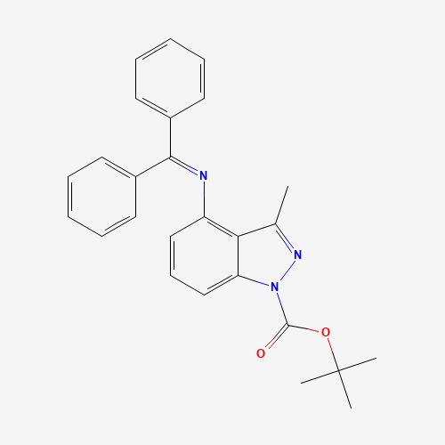 848678-72-8 tert-butyl 4-(benzhydrylideneamino)-3-methylindazole-1-carboxylate chemical structure