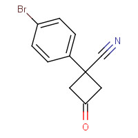 872614-37-4 1-(4-bromophenyl)-3-oxocyclobutane-1-carbonitrile chemical structure