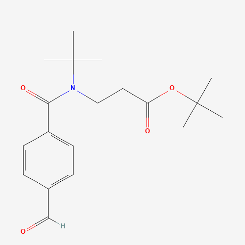 1393125-45-5 tert-butyl 3-[tert-butyl-(4-formylbenzoyl)amino]propanoate chemical structure