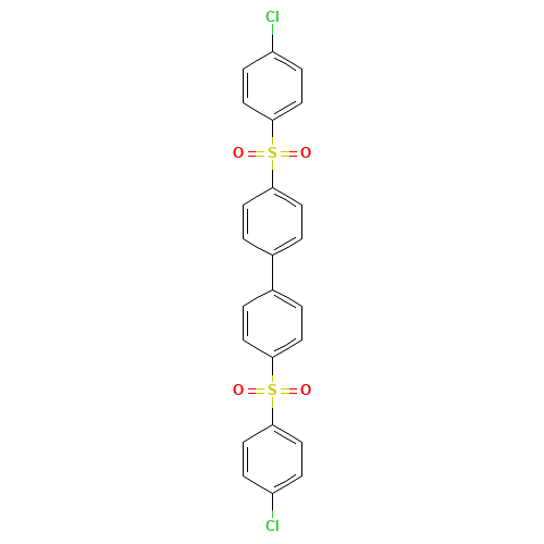 22287-56-5 1-(4-chlorophenyl)sulfonyl-4-[4-(4-chlorophenyl)sulfonylphenyl]benzene chemical structure