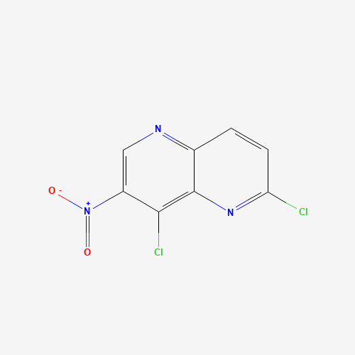 1366050-48-7 2,8-dichloro-7-nitro-1,5-naphthyridine chemical structure