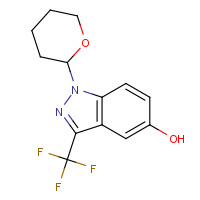 1428558-24-0 1-(oxan-2-yl)-3-(trifluoromethyl)indazol-5-ol chemical structure