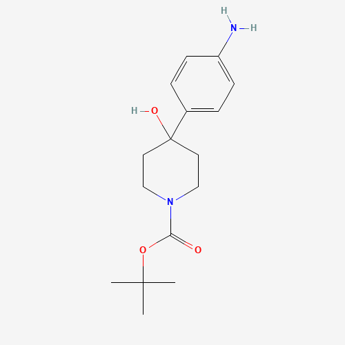 1002726-84-2 tert-butyl 4-(4-aminophenyl)-4-hydroxypiperidine-1-carboxylate chemical structure