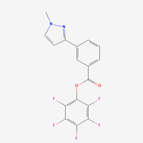 910037-11-5 (2,3,4,5,6-pentafluorophenyl) 3-(1-methylpyrazol-3-yl)benzoate chemical structure