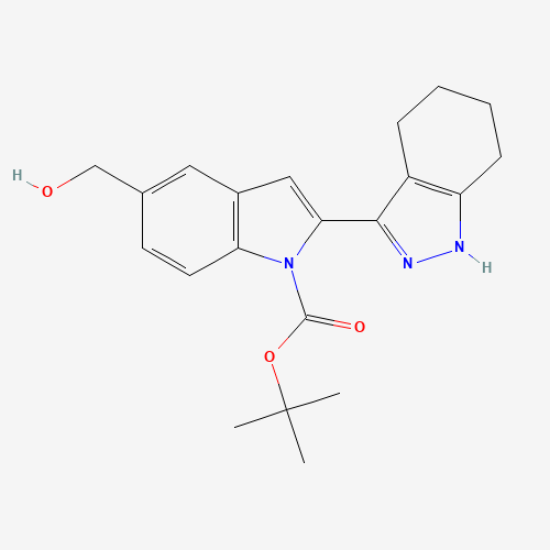 1253976-48-5 tert-butyl 5-(hydroxymethyl)-2-(4,5,6,7-tetrahydro-1H-indazol-3-yl)indole-1-carboxylate chemical structure