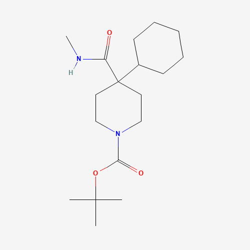 1225652-48-1 tert-butyl 4-cyclohexyl-4-(methylcarbamoyl)piperidine-1-carboxylate chemical structure