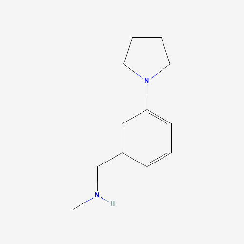 828242-07-5 N-methyl-1-(3-pyrrolidin-1-ylphenyl)methanamine chemical structure
