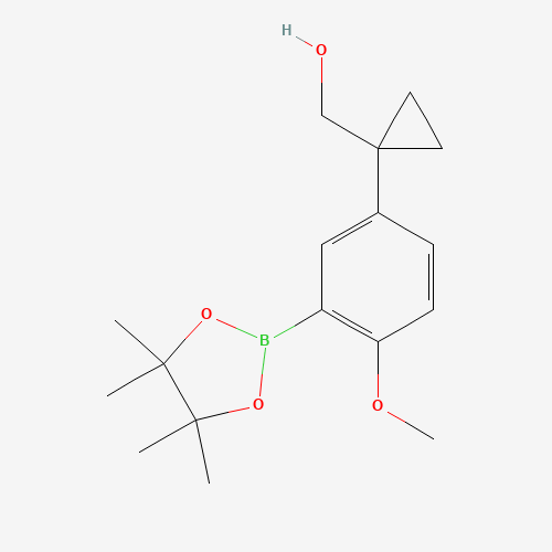 944280-21-1 [1-[4-methoxy-3-(4,4,5,5-tetramethyl-1,3,2-dioxaborolan-2-yl)phenyl]cyclopropyl]methanol chemical structure