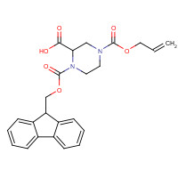 898289-65-1 1-(9H-fluoren-9-ylmethoxycarbonyl)-4-prop-2-enoxycarbonylpiperazine-2-carboxylic acid chemical structure