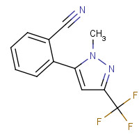 910037-17-1 2-[2-methyl-5-(trifluoromethyl)pyrazol-3-yl]benzonitrile chemical structure