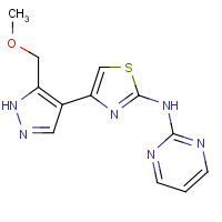 1235313-46-8 4-[5-(methoxymethyl)-1H-pyrazol-4-yl]-N-pyrimidin-2-yl-1,3-thiazol-2-amine chemical structure